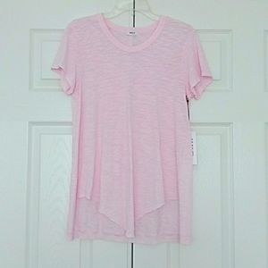 Wilt Pink Short Sleeve Slub Jersey Top
